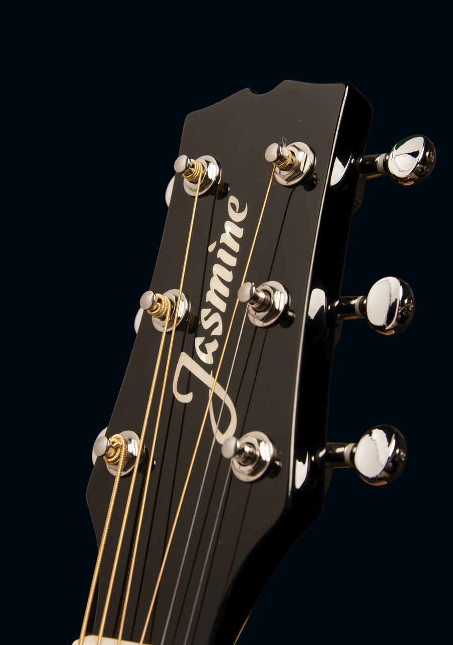 Jasmine JD39CE-BLK Dreadnought Acoustic Electric Guitar â€“ Black