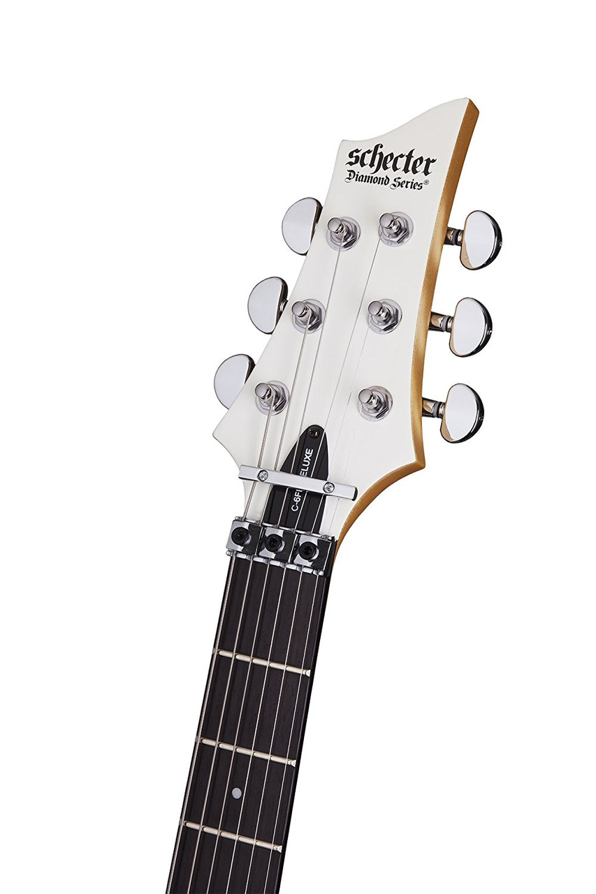 Schecter C-6 FR Deluxe - Satin White (435) | Musician Madness