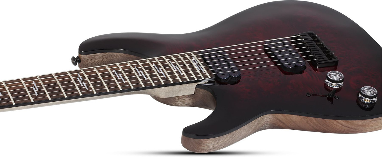 Schecter Omen Elite-7 LH - Black Cherry Burst (2461) | Musician Madness