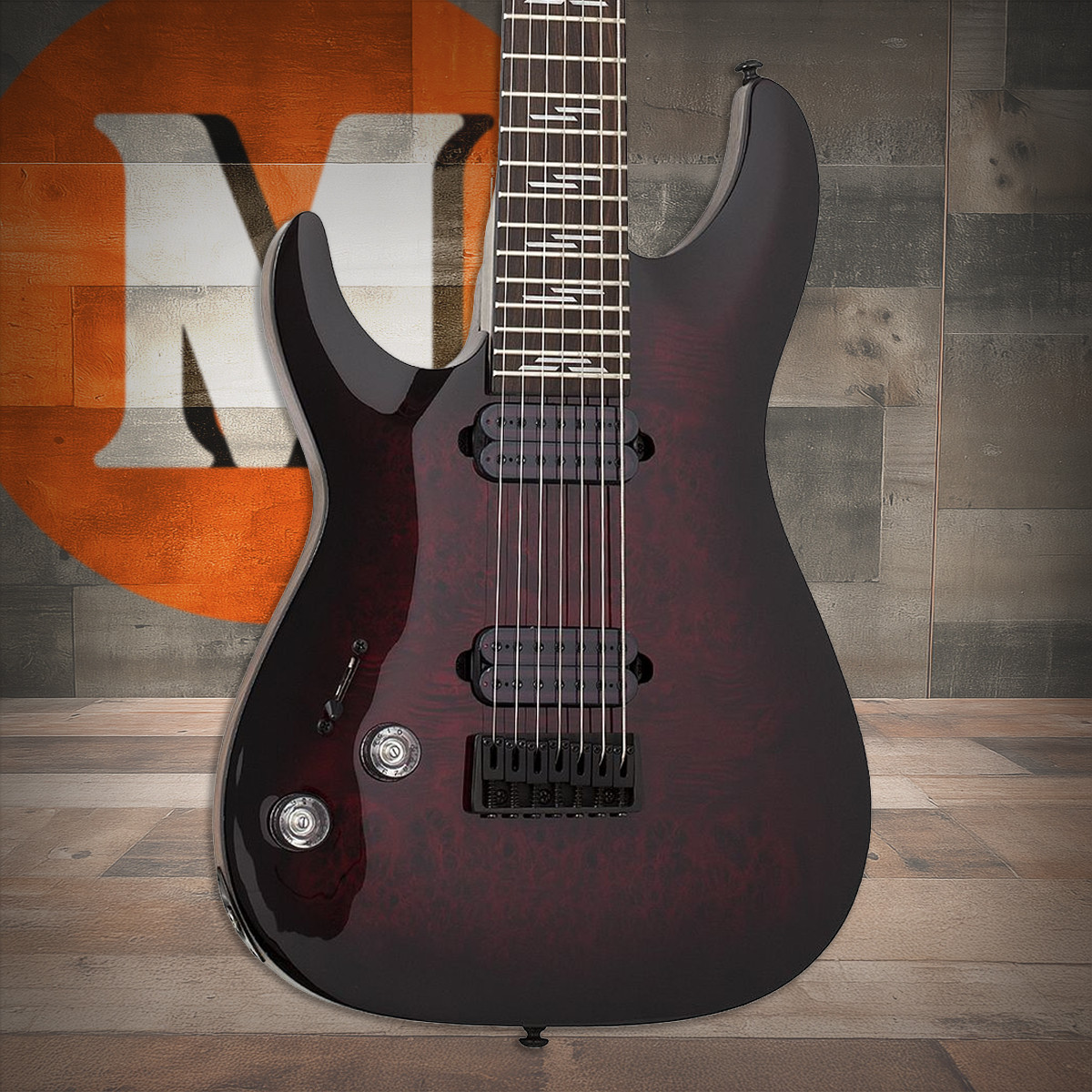Schecter Omen Elite-7 LH - Black Cherry Burst (2461)
