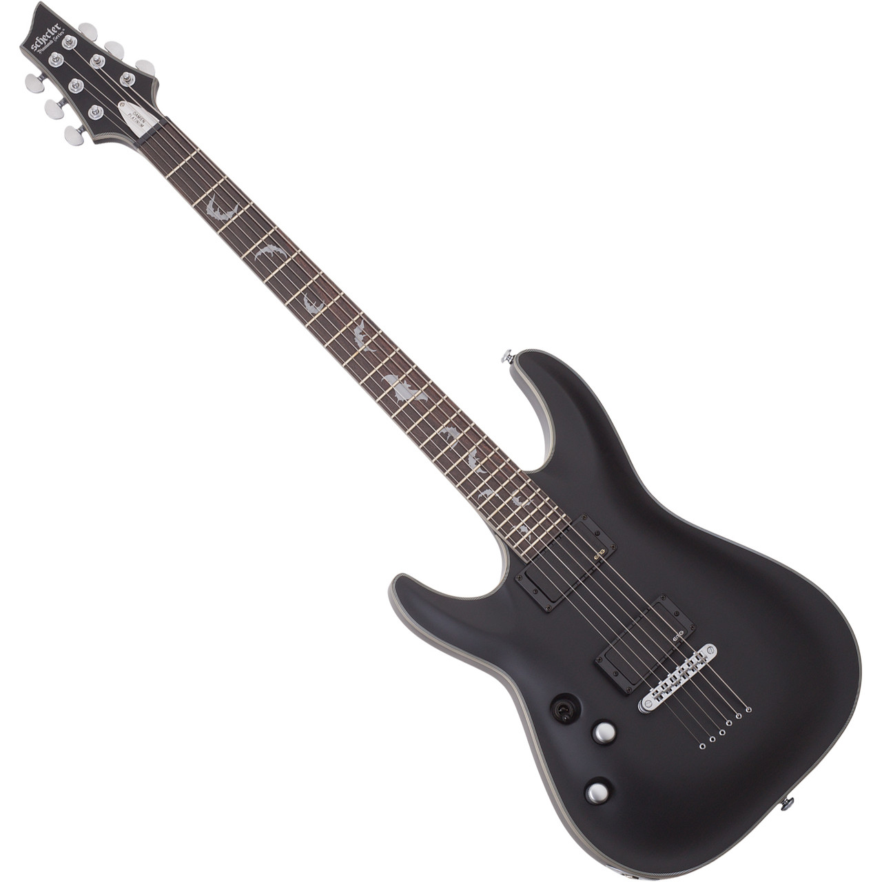 Schecter Damien Platinum-6 LH - Satin Black (1182) | Musician Madness