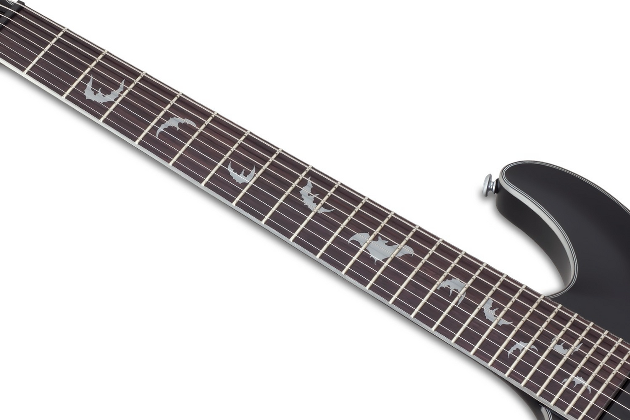 Schecter Damien Platinum-7 LH - Satin Black (1186) | Musician Madness