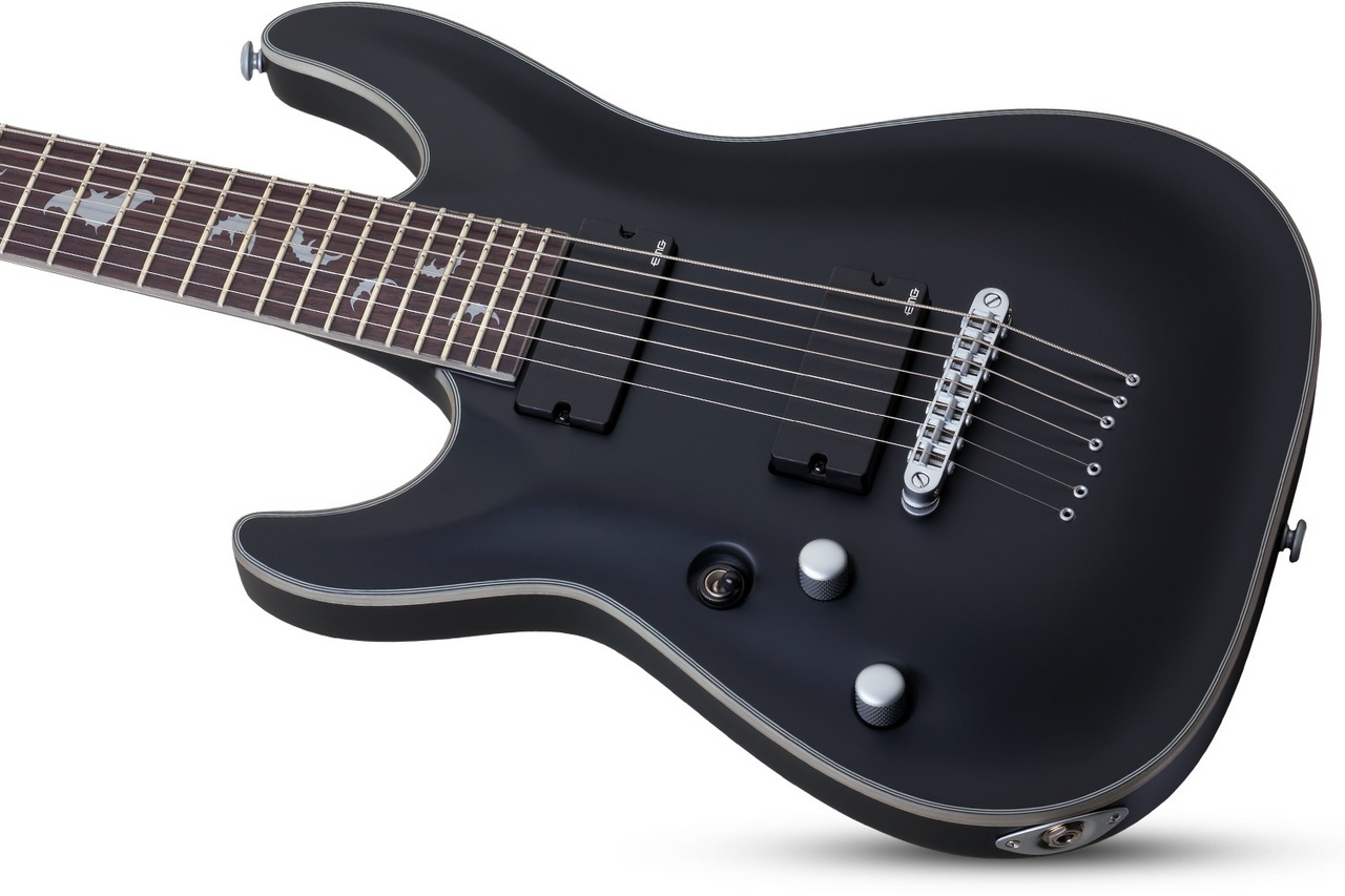 Schecter Damien Platinum-7 LH - Satin Black (1186)