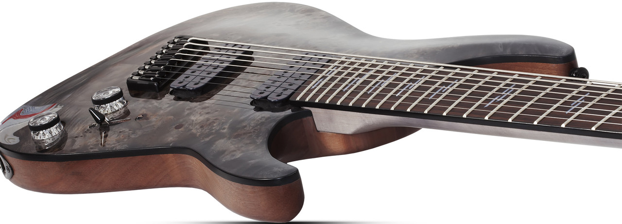 Schecter Omen Elite-8 Multiscale - Charcoal (2466) | Musician Madness