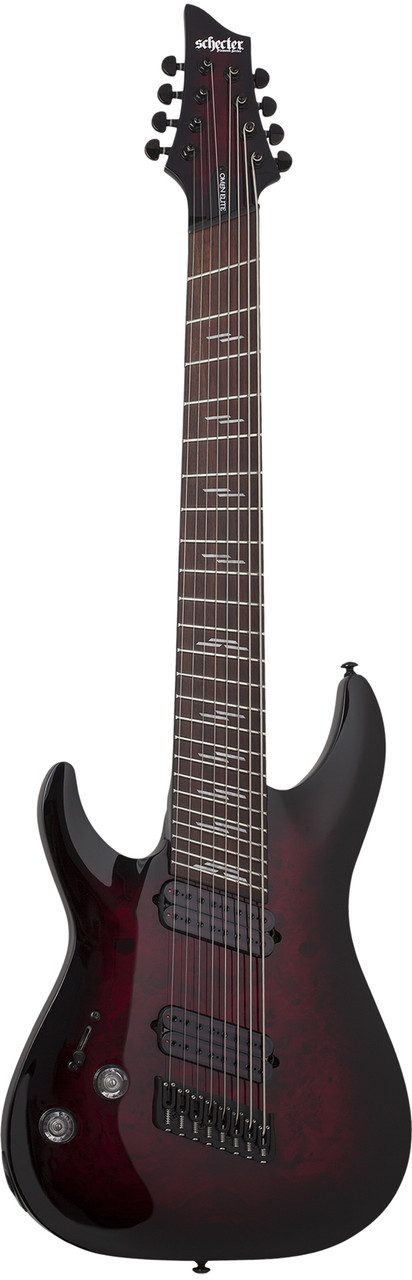 Schecter Omen Elite-8 MS LH : 2469 Black Cherry Burst (2469