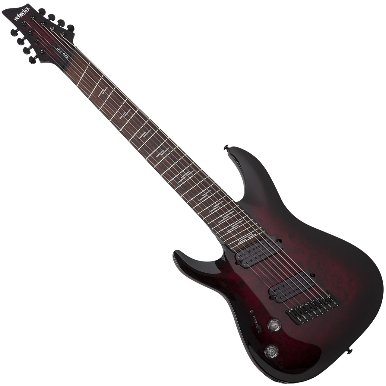Schecter Omen Elite-8 MS LH : 2469 Black Cherry Burst (2469