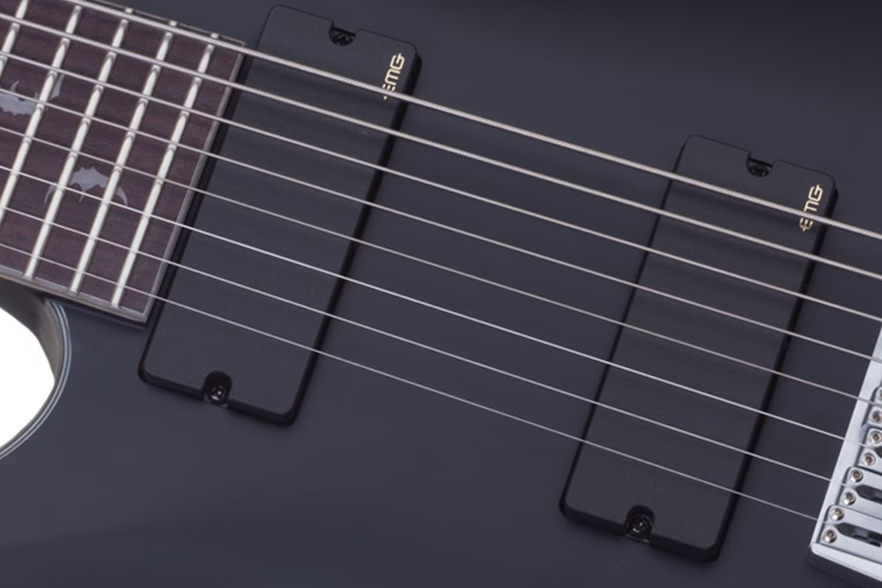 Schecter Damien Platinum-8 LH - Satin Black (1188) | Musician Madness