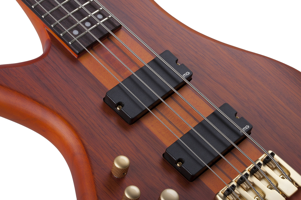 Schecter Stiletto Studio-4 Left Hand Bass Guitar - Honey Satin (2760)