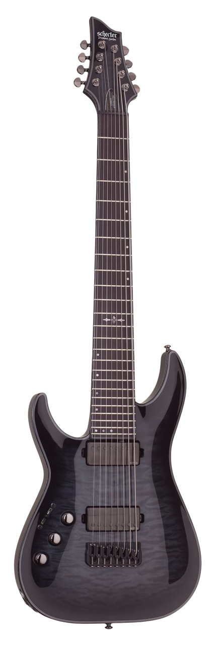 Schecter Hellraiser Hybrid C-8 Left Hand Electric Guitar - Trans Black Burst (1931)