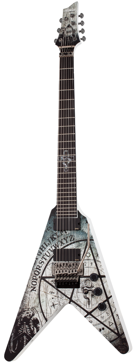 Schecter Randy Weitzel V-7 FR  - Satin White (335) | Musician Madness