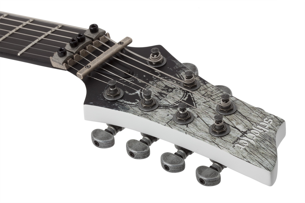 Schecter Randy Weitzel V-7 FR  - Satin White (335) | Musician Madness