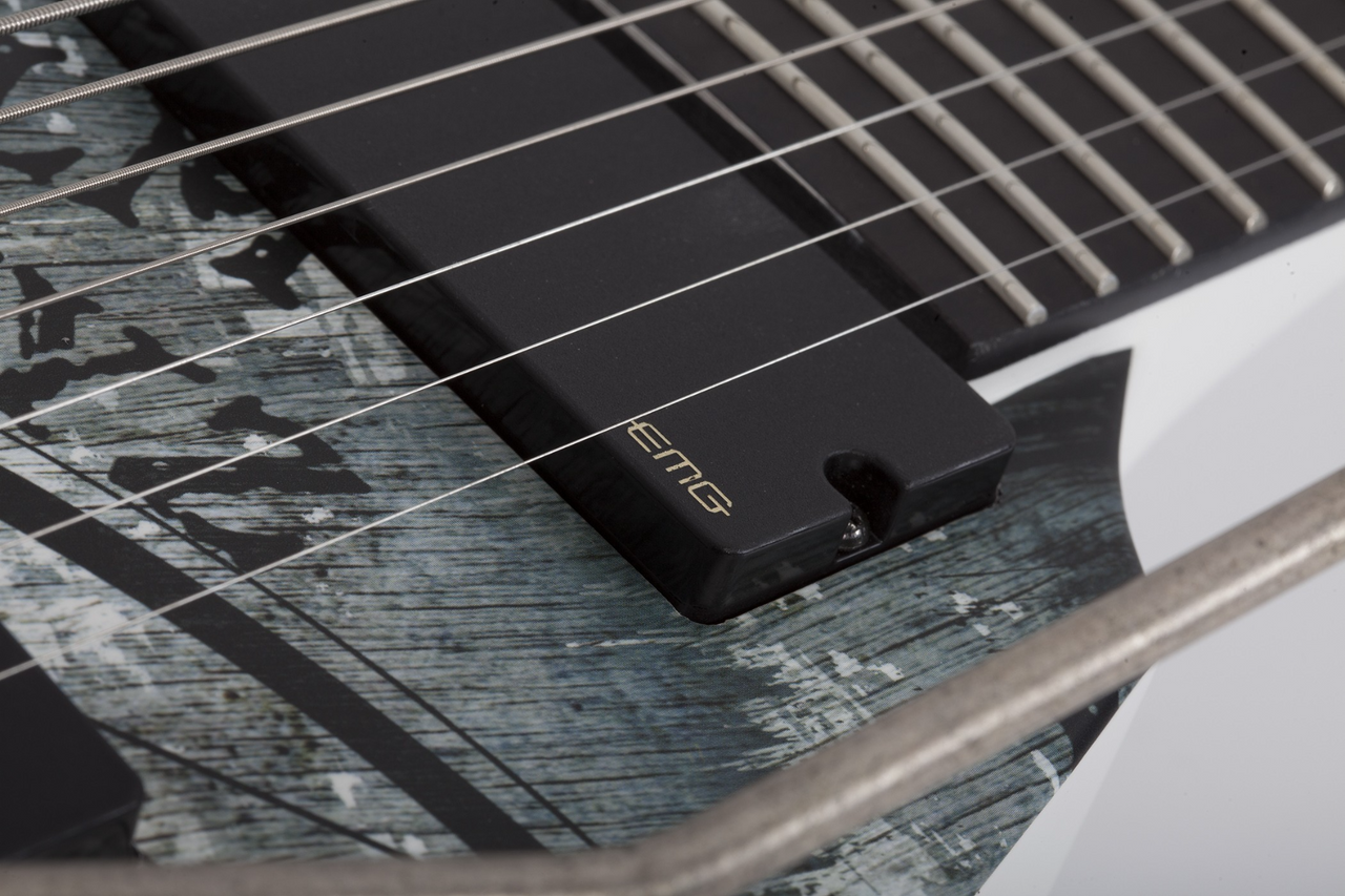 Schecter Randy Weitzel V-7 FR  - Satin White (335) | Musician Madness