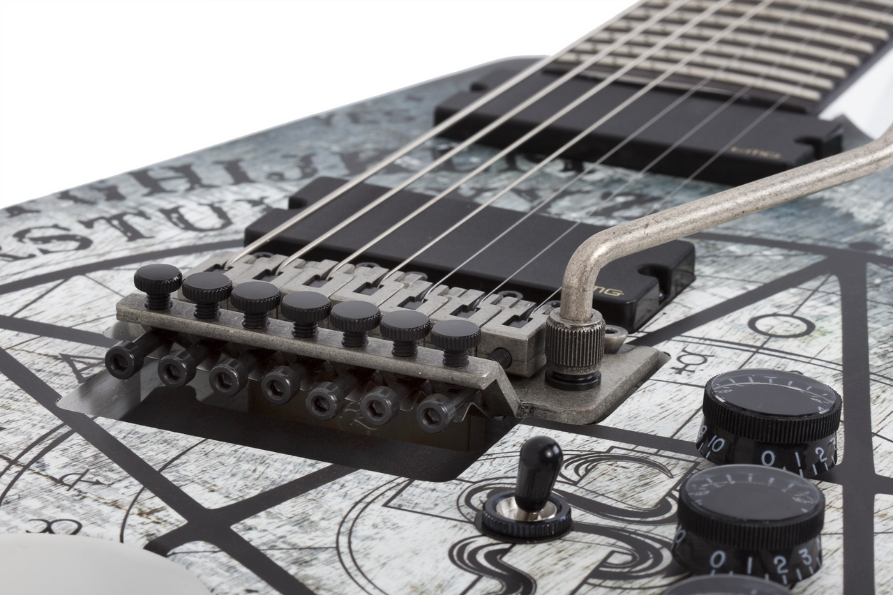 Schecter Randy Weitzel V-7 FR  - Satin White (335) | Musician Madness