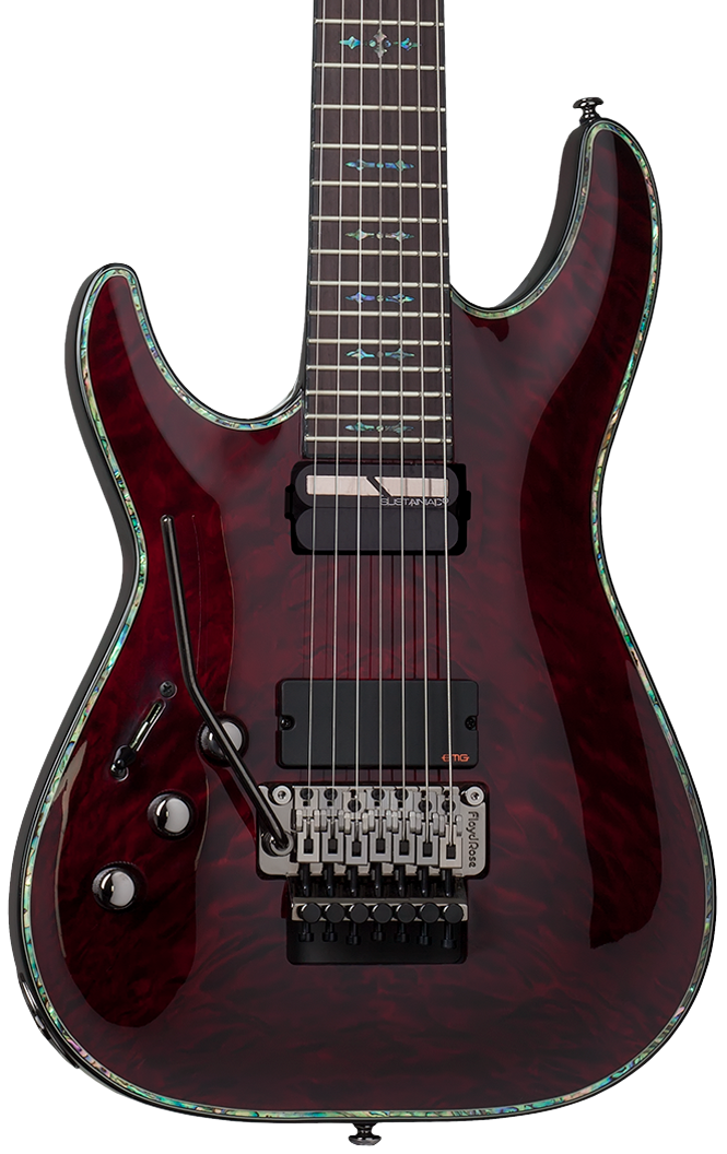 Schecter Hellraiser C-7 FR S Left Hand Electric Guitar - Black Cherry (1833)