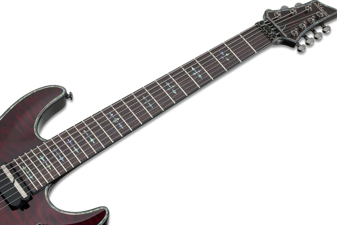 Schecter Hellraiser C-7 FR S Left Hand Electric Guitar - Black Cherry (1833) | Musician Madness
