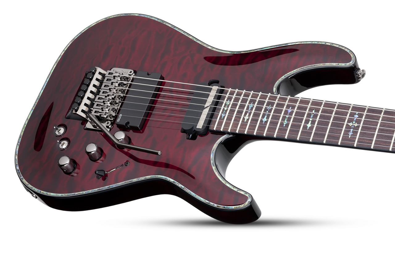 Schecter Hellraiser C-7 FR S Left Hand Electric Guitar - Black Cherry (1833)