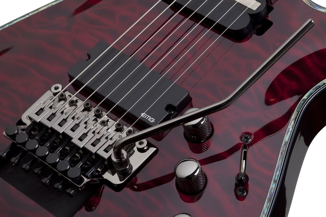 Schecter Hellraiser C-7 FR S Left Hand Electric Guitar - Black Cherry (1833) | Musician Madness