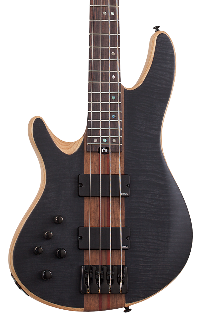 Schecter Charles Berthoud CB-4 LH - See Thru Black Satin (2872)