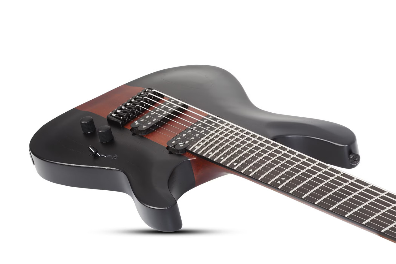 Schecter C-8 Multiscale Rob Scallon - Satin Dark Roast (903) | Musician Madness