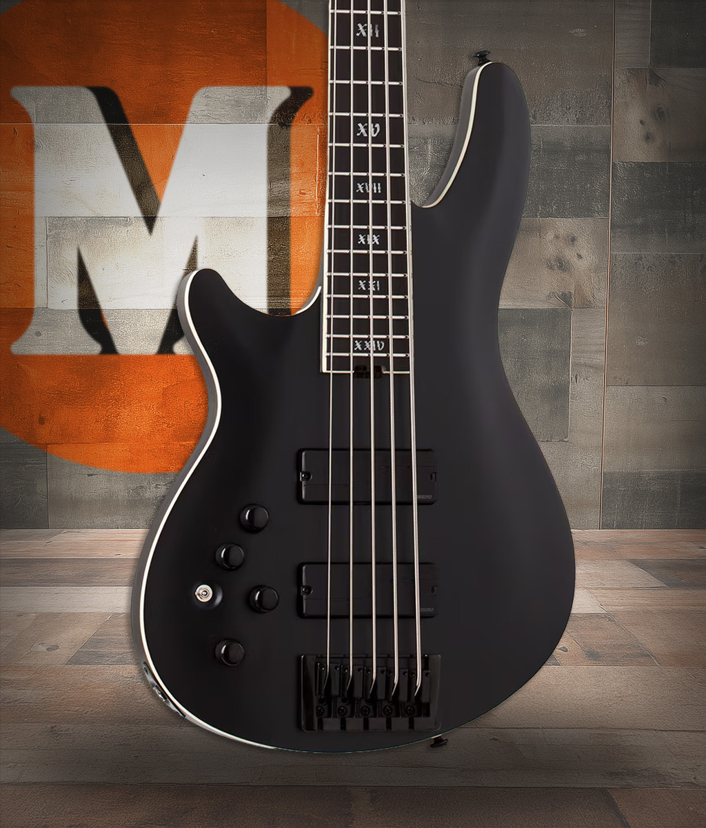 Schecter SLS Evil Twin-5 LH - Satin Black (1397) | Musician Madness