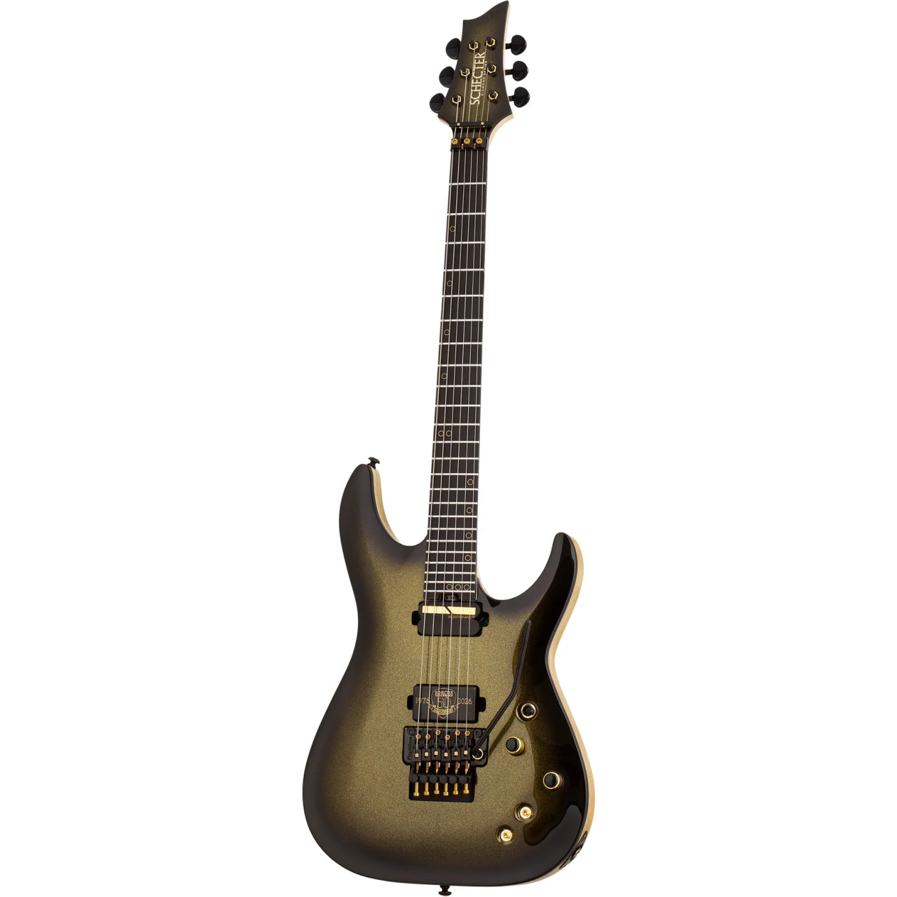 Schecter C-1 FR-S 50th Anniversary Electric Guitar - 50th Gold Burst (4137) | Musician Madness