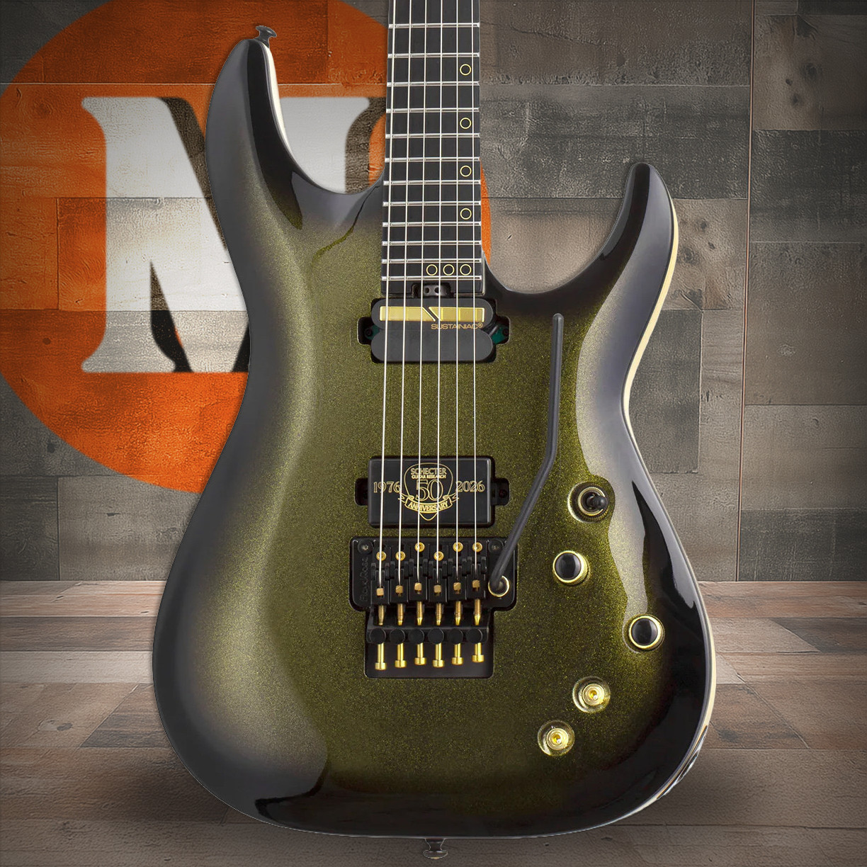 Schecter C-1 FR-S 50th Anniversary Electric Guitar - 50th Gold Burst (4137)