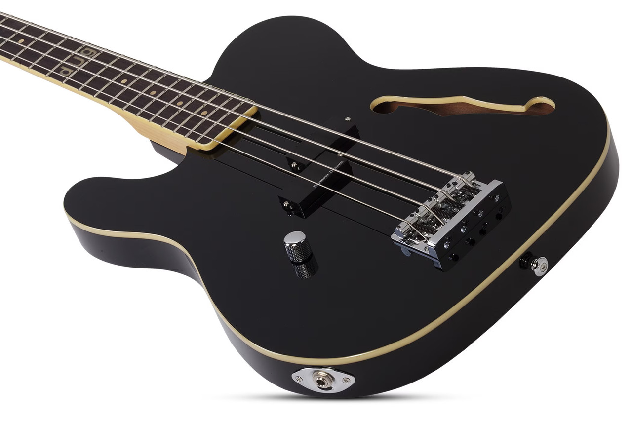 Schecter dUg Pinnick Baron-H Left Hand Bass Guitar - Gloss Black (263) | Musician Madness