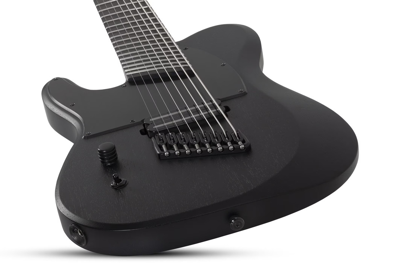 Schecter PT-8 MS Black Ops LH - Satin Black Open Pore (625) | Musician Madness