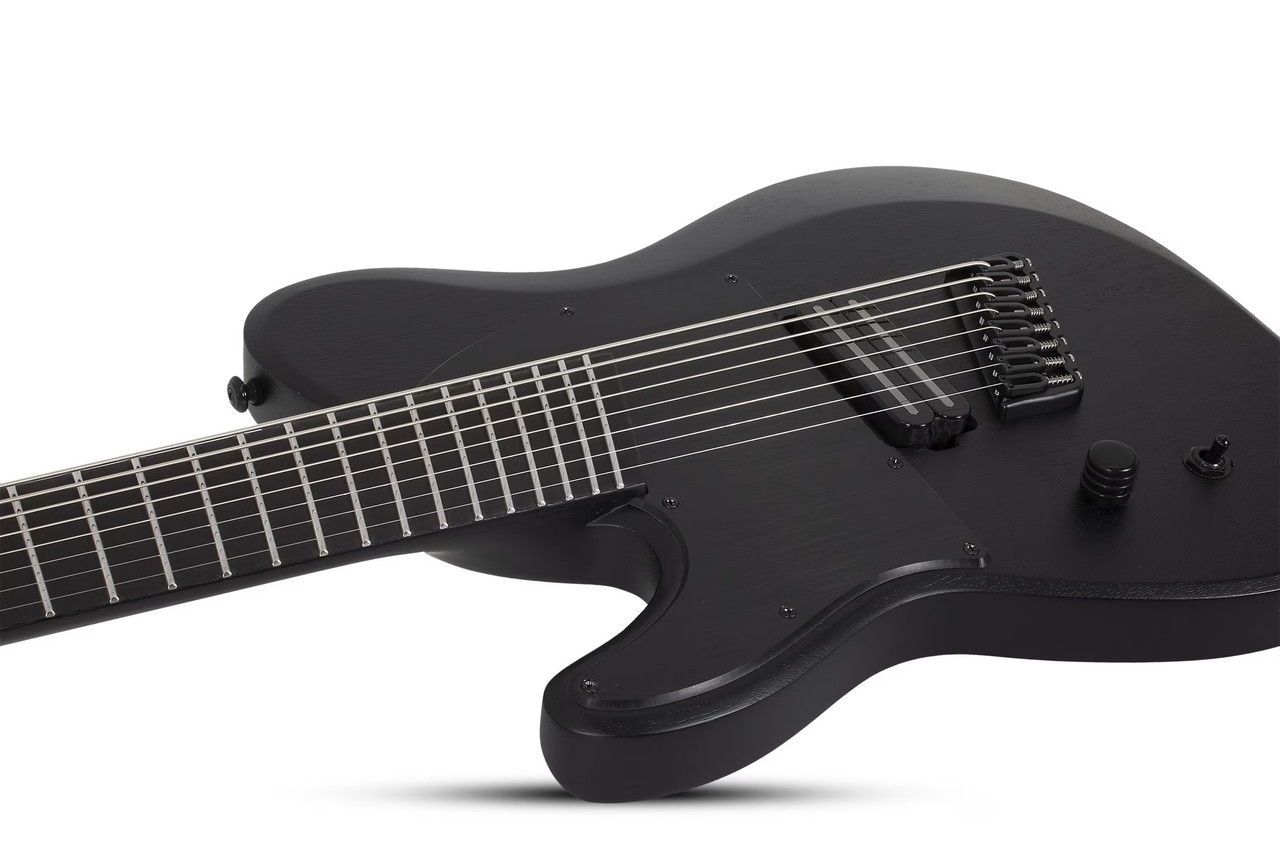 Schecter PT-8 MS Black Ops LH - Satin Black Open Pore (625) | Musician Madness