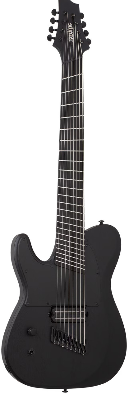 Schecter PT-8 MS Black Ops LH : 625 Satin Black Open Pore (625