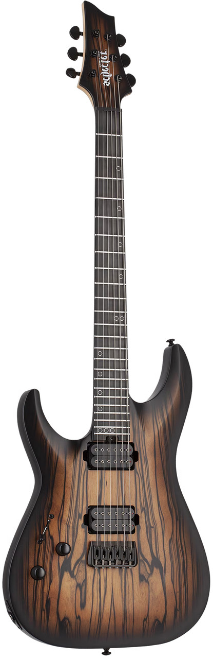 Schecter C-1 Pale Moon LH Electric Guitar - Natural Satin with Black Burst (694) | Musician Madness