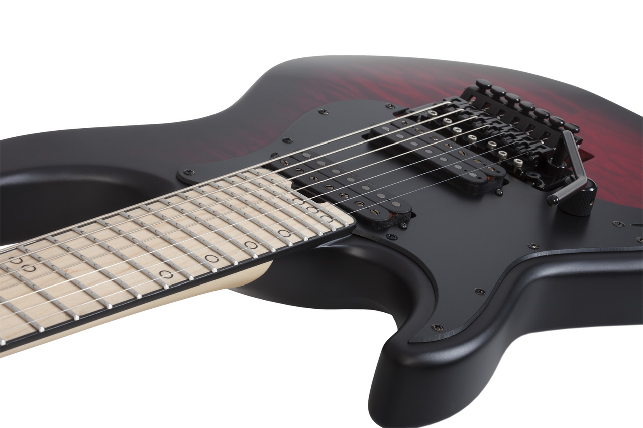 Schecter Miles Dimitri Baker-7 FR LH -  Crimson Red Burst Satin (2138) | Musician Madness