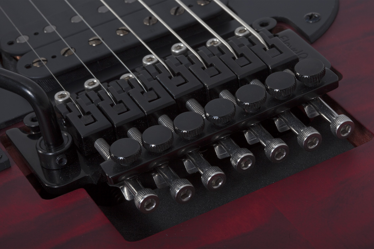 Schecter Miles Dimitri Baker-7 FR LH -  Crimson Red Burst Satin (2138) | Musician Madness