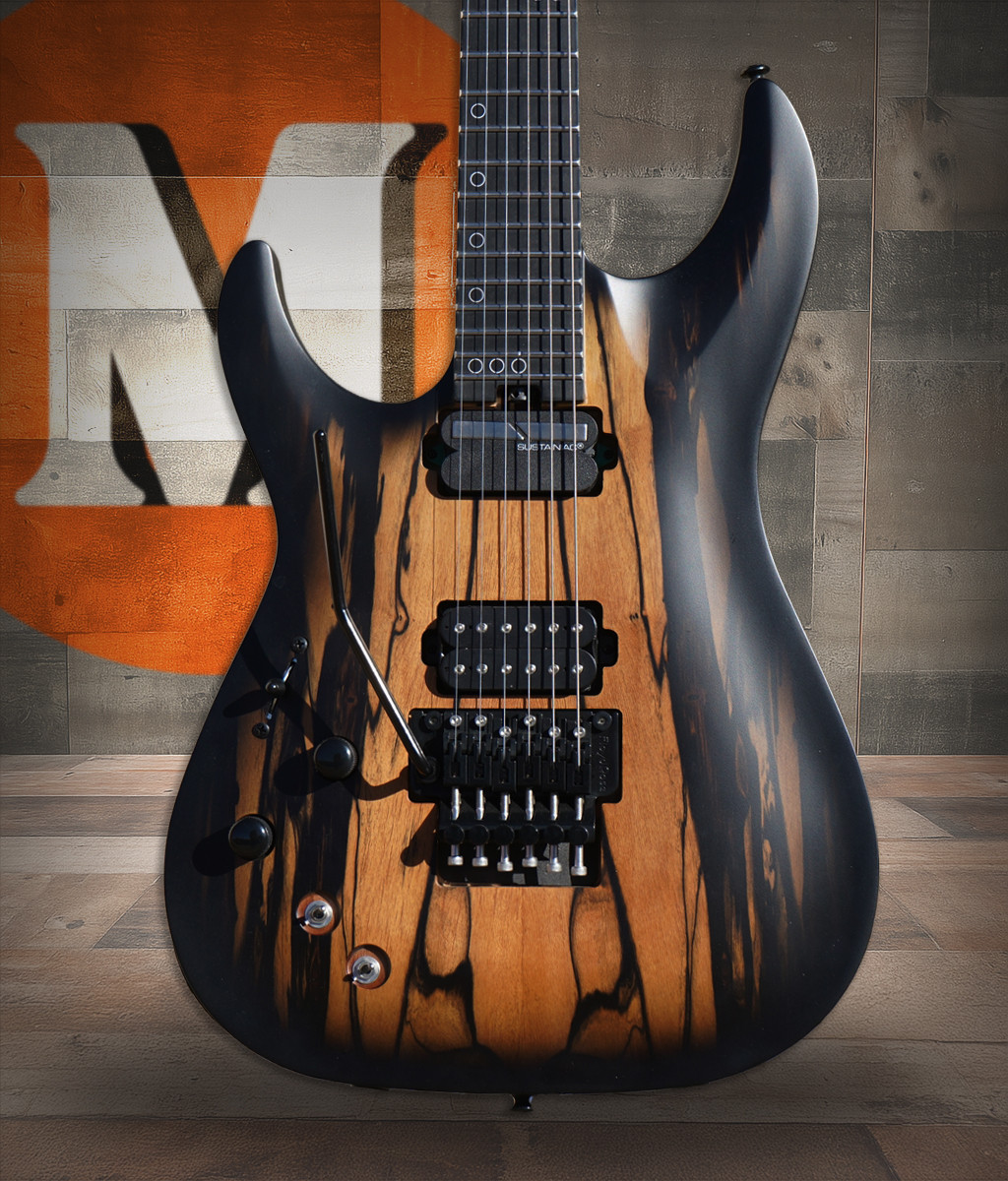 Schecter C-1 FR-S Pale Moon LH - Natural Satin with Black Burst (695)