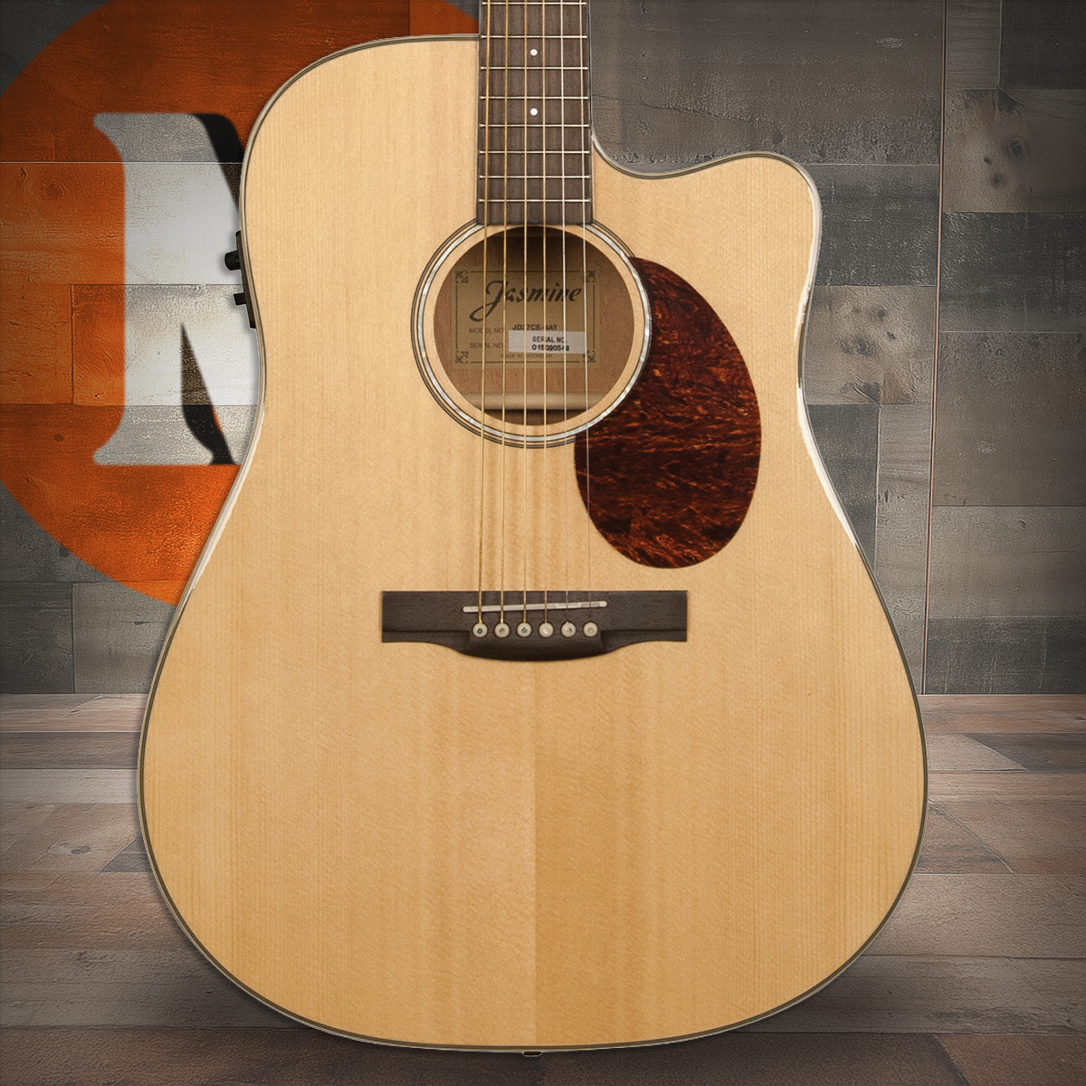 Jasmine JD37CE-NAT Dreadnought Acoustic Electric Guitar â