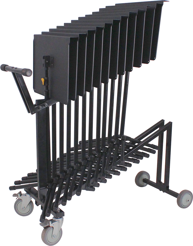 Hercules 12 Pack of BS200B stands and BSC800 Cart (BS200BC) | Musician Madness
