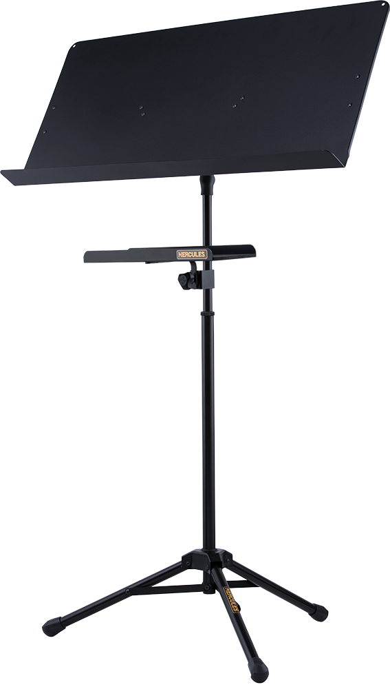 Hercules EZ Grip Two-Section Tripod Conductor Stand with Extended Desk and Accessory Tray (BS243B-HA103)