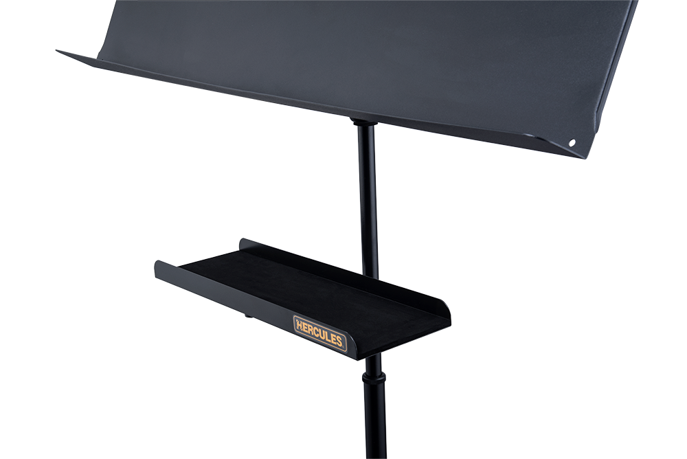 Hercules EZ Grip Two-Section Tripod Conductor Stand with Extended Desk and Accessory Tray (BS243B-HA103)