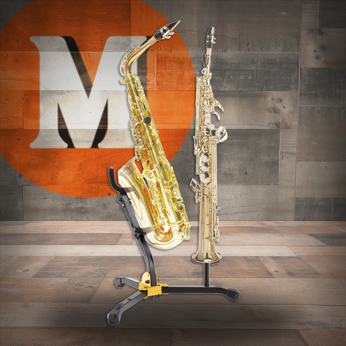 Hercules Alto/Tenor and Soprano Saxophone Stand (DS533BB) | Musician Madness