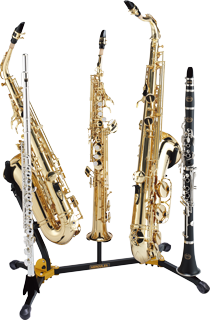 Hercules Alto/Tenor Soprano Saxophone And Flute/Clarinet Stand (DS538B) | Musician Madness