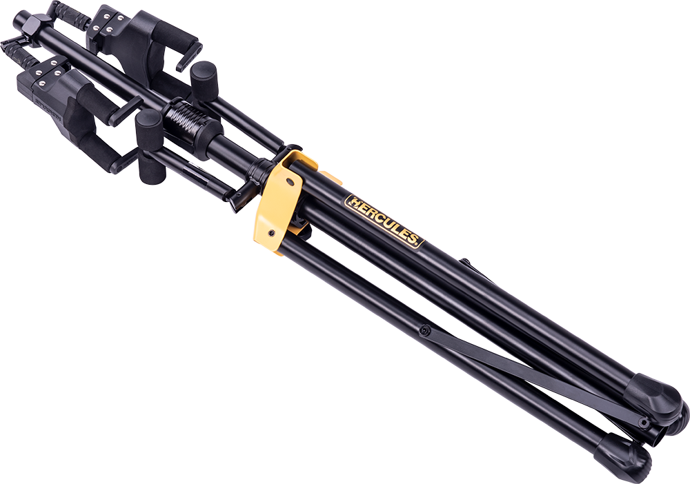 Hercules PLUS Series Universal AutoGrip Duo Guitar Stand with Foldable Backrest (GS422BPLUS)