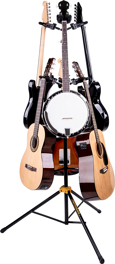 Hercules PLUS Series Universal 6-Piece Guitar AutoGrip Display Stand (GS526BPLUS) | Musician Madness