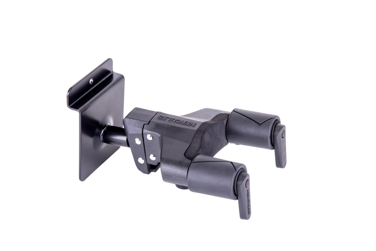 Hercules PLUS Series Universal AutoGrip Slat Wall Guitar Hanger Short Arm (with 16 mm Insertion) (GSP39SBPLUS) | Musician Madness