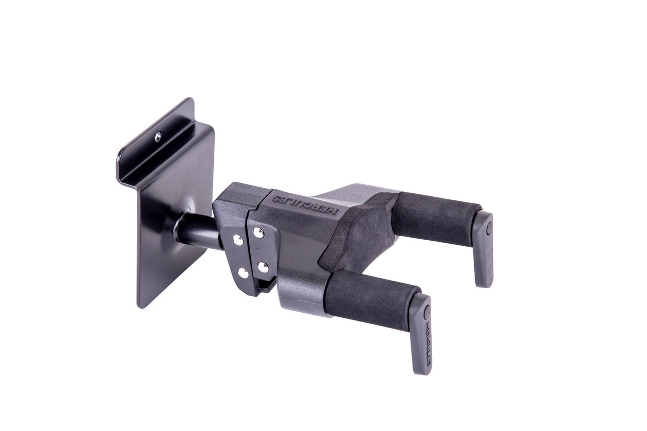 Hercules PLUS Series Universal AutoGrip Slat Wall Guitar Hanger, Short Arm (with 16 mm Insertion) (GSP39SBPLUS)