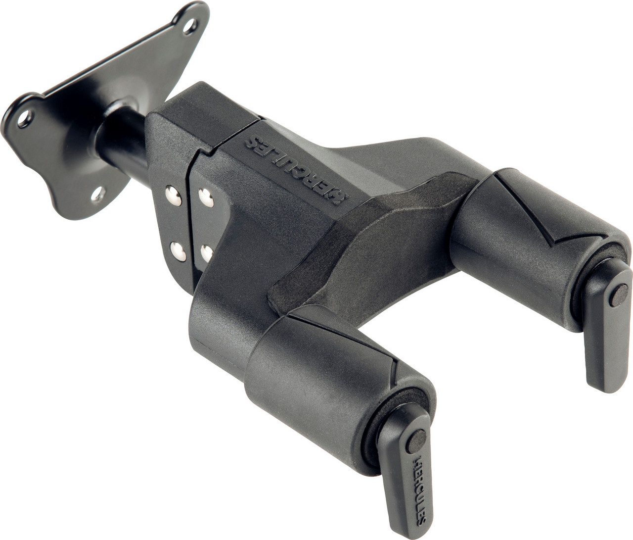 Hercules PLUS Series Universal AutoGrip Wall Mount Guitar Hanger with Steel Base Short Arm (GSP39WBPLUS) | Musician Madness