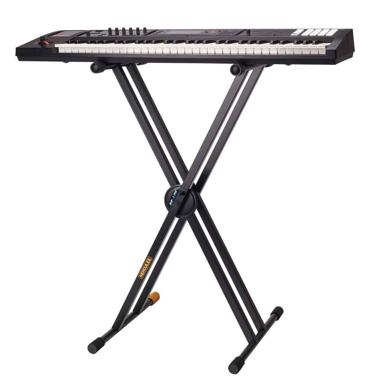 Korg microPiano + Hercules EZ-LOK スタンド Hercules EZ-LOK Double X Keyboard Stand (KS120B) | Musician Madness