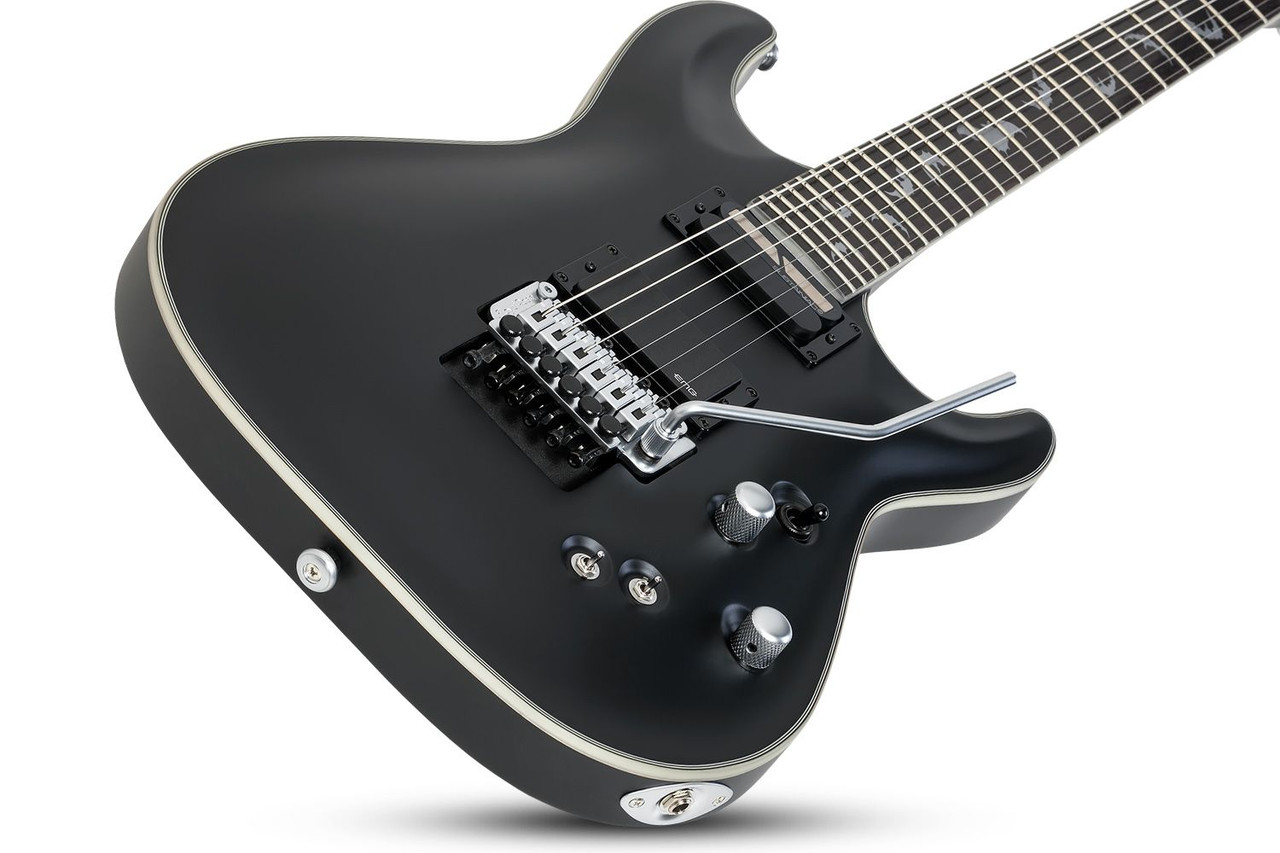Shop the Schecter Damien Platinum-6 FR S Electric Guitar in Satin Black (1189) at Musician Madness. Sustainiac power, Floyd Rose stability, and aggressive tone.