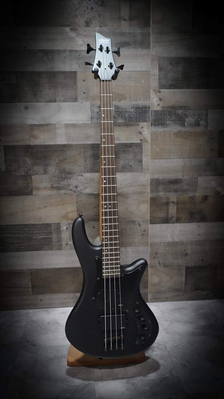 Shop the Schecter Stiletto Stealth-4 Bass Guitar B-Stock in Satin Black (2522) at Musician Madness. Smooth feel, powerful tone, great value.