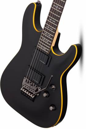 Shop the Schecter Demon-6 FR Electric Guitar in Aged Black Satin (3661) at Musician Madness. Floyd Rose performance, aggressive tone, and fast shipping.