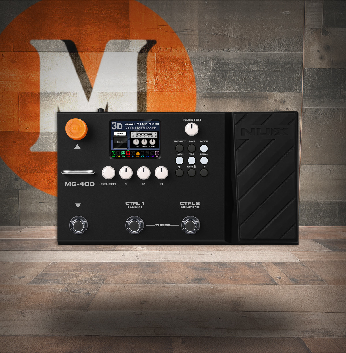 NUX Modelling Guitar & Bass Processor Guitar Pedal (NUX MG400)